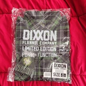 DIXXON Black & Green Plaid Flannel Shirt - Limited Edition Lamb Of God Xlt